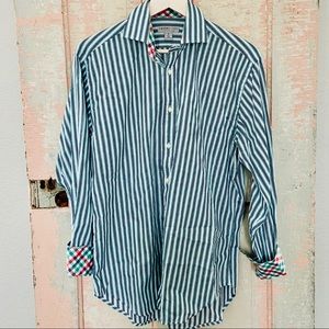 Jack Stone Thomas Dean Striped Dress Shirt